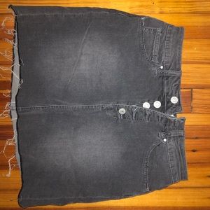 PACSUN Grey Denim Skirt